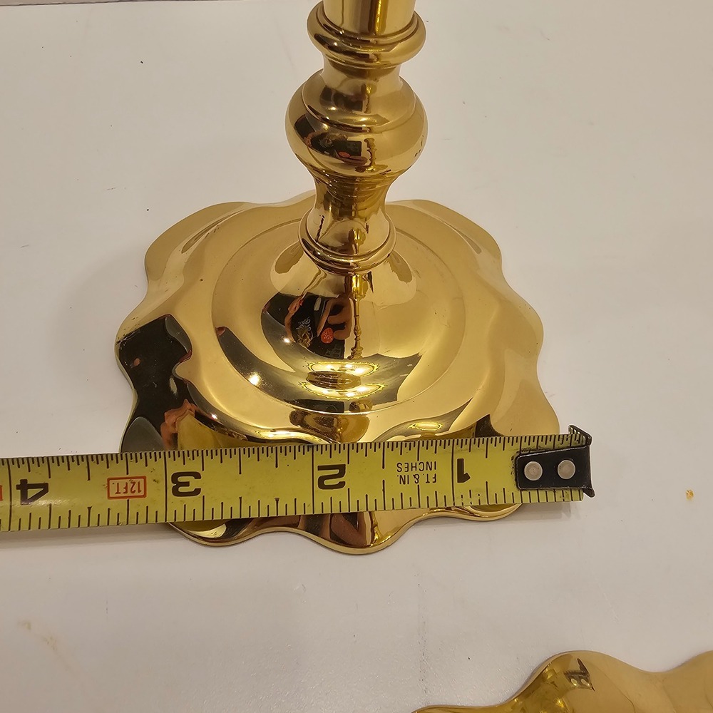 Baldwin Brass Historic Deerfield Collection Candlesticks Set of 2 Gold 7" VTG - Picture 5 of 6